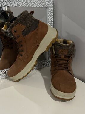 Alpine Tan Leather Men’s Boots Sz 11 Waterproof Brown Men's Winter Lace-Up Boots